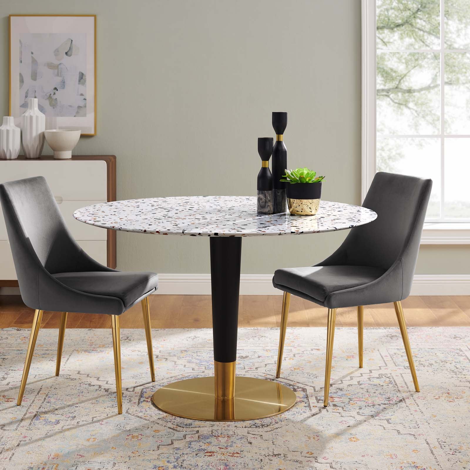  Zinque 47" Round Terrazzo Dining Table By Modway - EEI-5732 