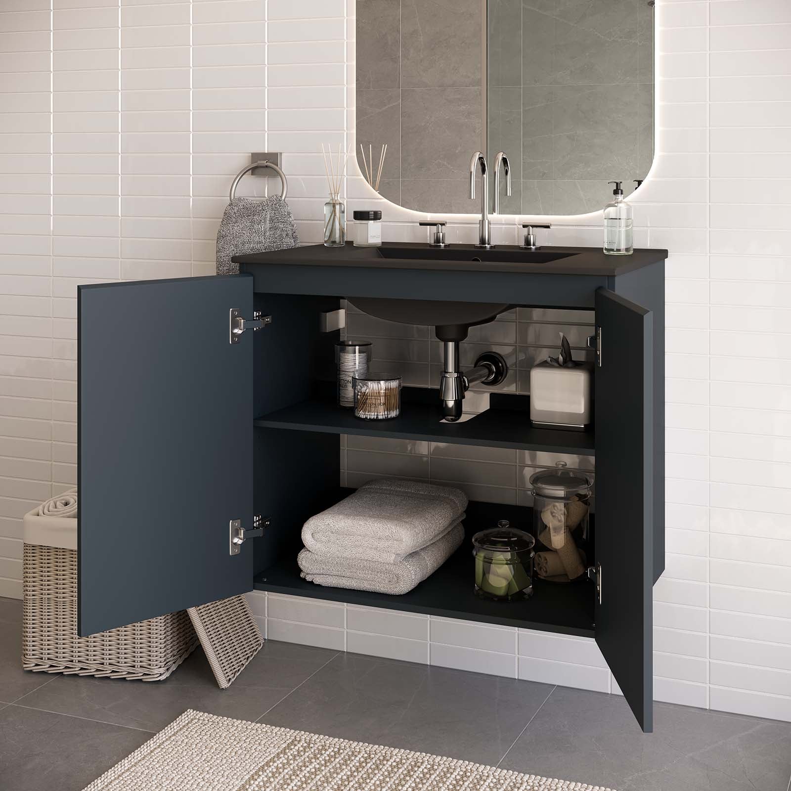  Bryn 30" Wall-Mount Bathroom Vanity By Modway - EEI-5778 