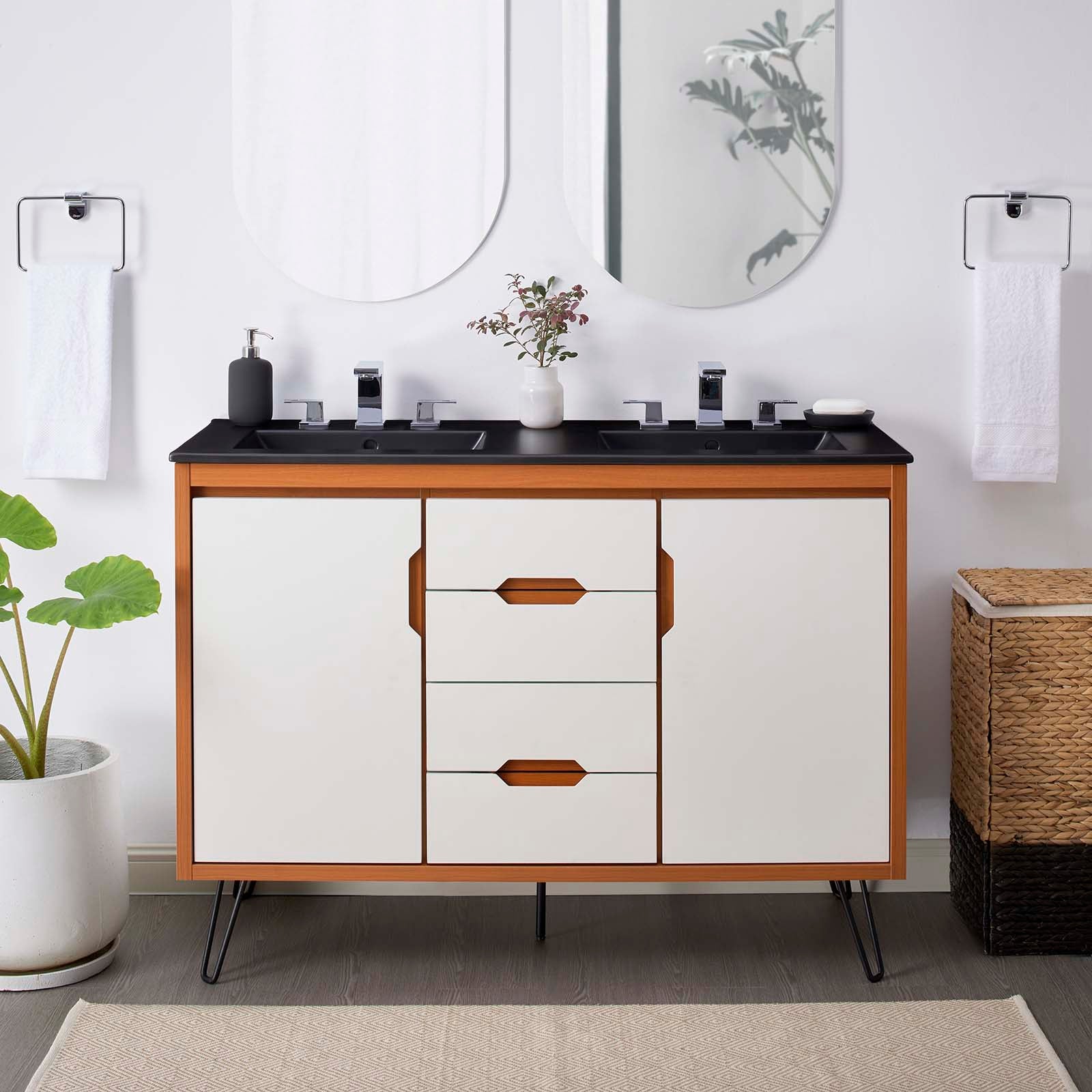  Energize 48" Double Sink Bathroom Vanity By Modway - EEI-5809 