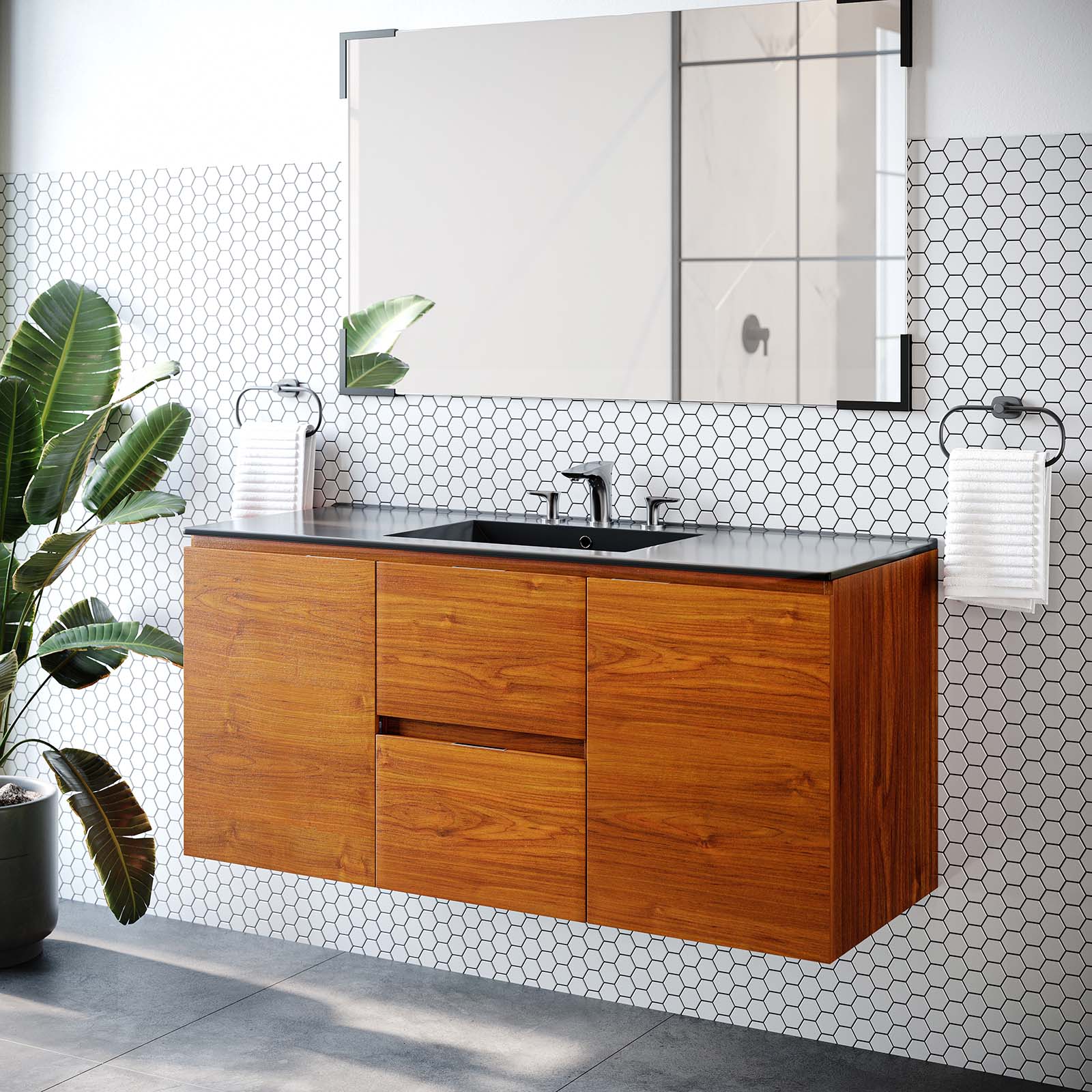  Scenic 48" Wall-Mount Bathroom Vanity By Modway - EEI-5814 