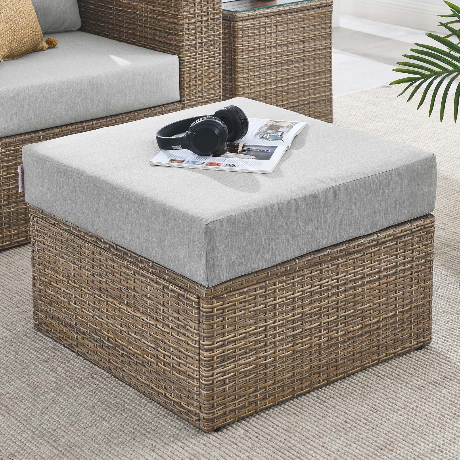  Convene Outdoor Patio Outdoor Patio Ottoman By Modway - EEI-6241 