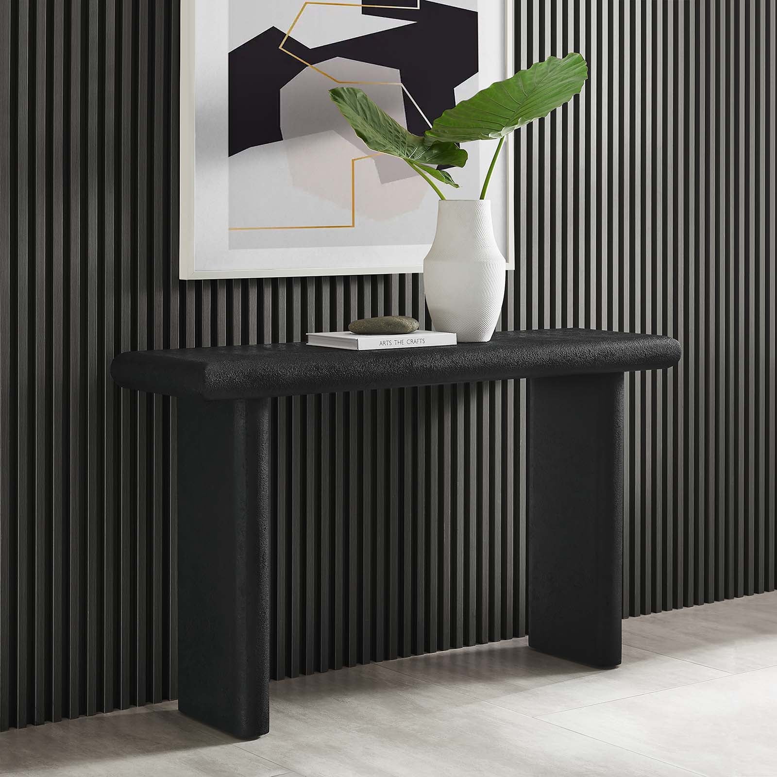  Relic Concrete Textured Console Table By Modway - EEI-6577 