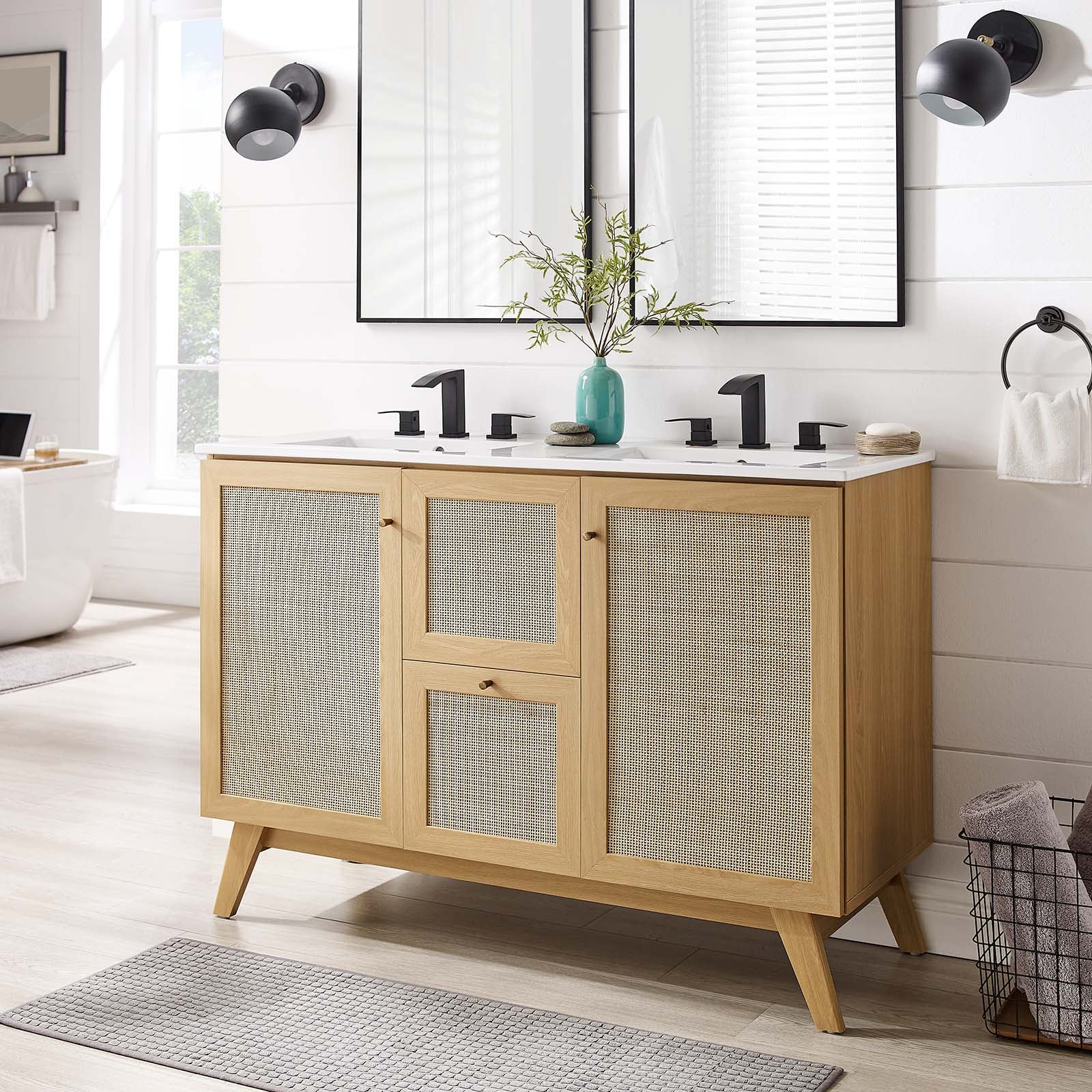  Soma 48” Double Sink Bathroom Vanity By Modway - EEI-6721 