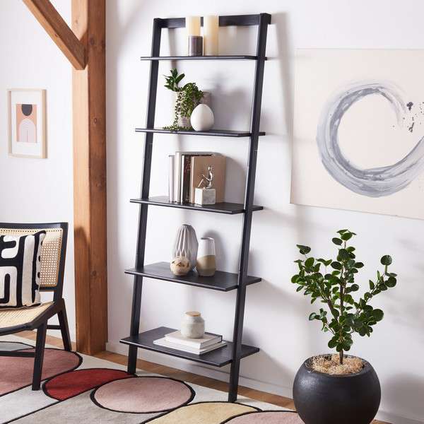  Safavieh Cullyn 5 Tier Leaning Etagere - Black 