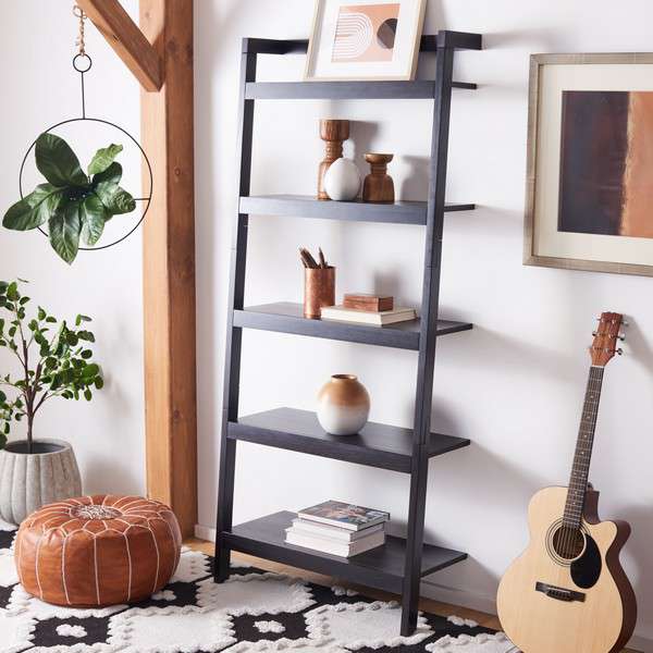  Safavieh Beauregard 5 Tier Leaning Etagere - Black 