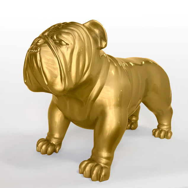  FiberglassBulldog MD Sculpture, Gold By Gold Leaf Design Group 