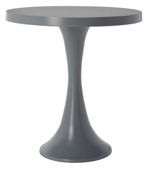  Safavieh Galium Aluminum Round Top Side Table - Dark Gray 