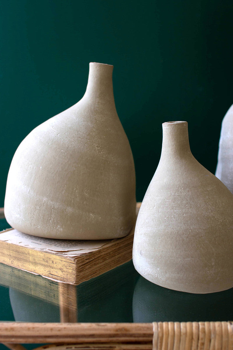  Clay Teardrop Bud Vases Set Of 3 By Kalalou 