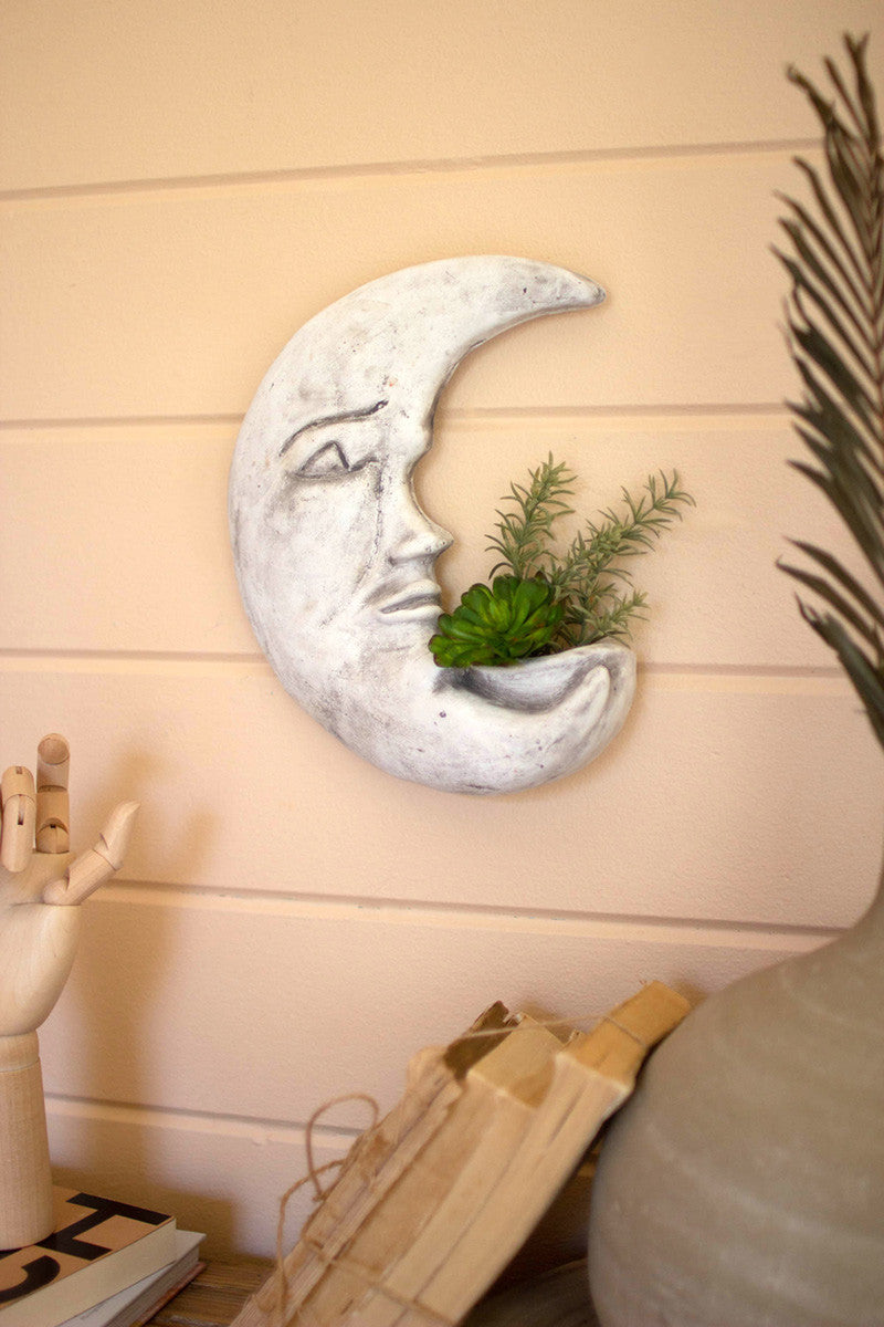  Clay Moon Wall Planter By Kalalou 