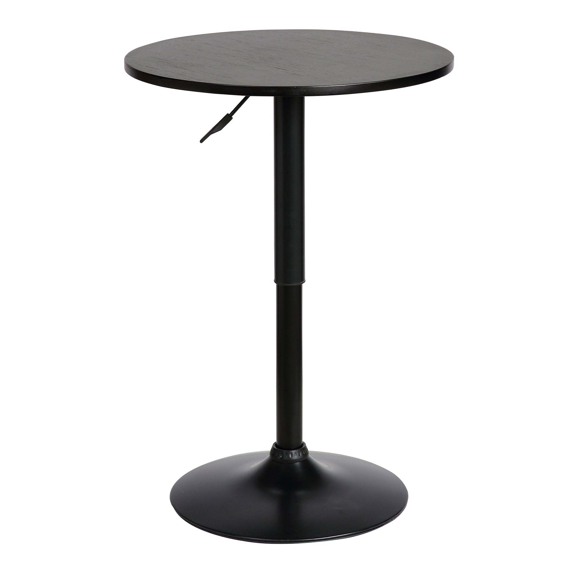  Bentley Adjustable Pub Table in Black Brushed Wood and Black Metal finish By Armen Living 