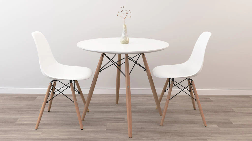  32" Round Eiffel Table Set - Wood Legs By Modholic 