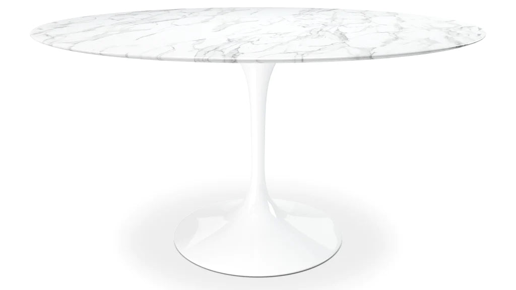  Tulip Marble Dining Table - 60" Round By Modholic 