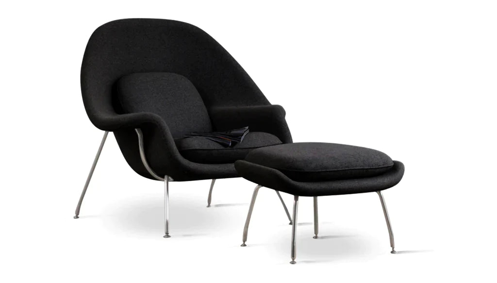  Haven Lounge Chair & Ottoman, Black By Modholic 