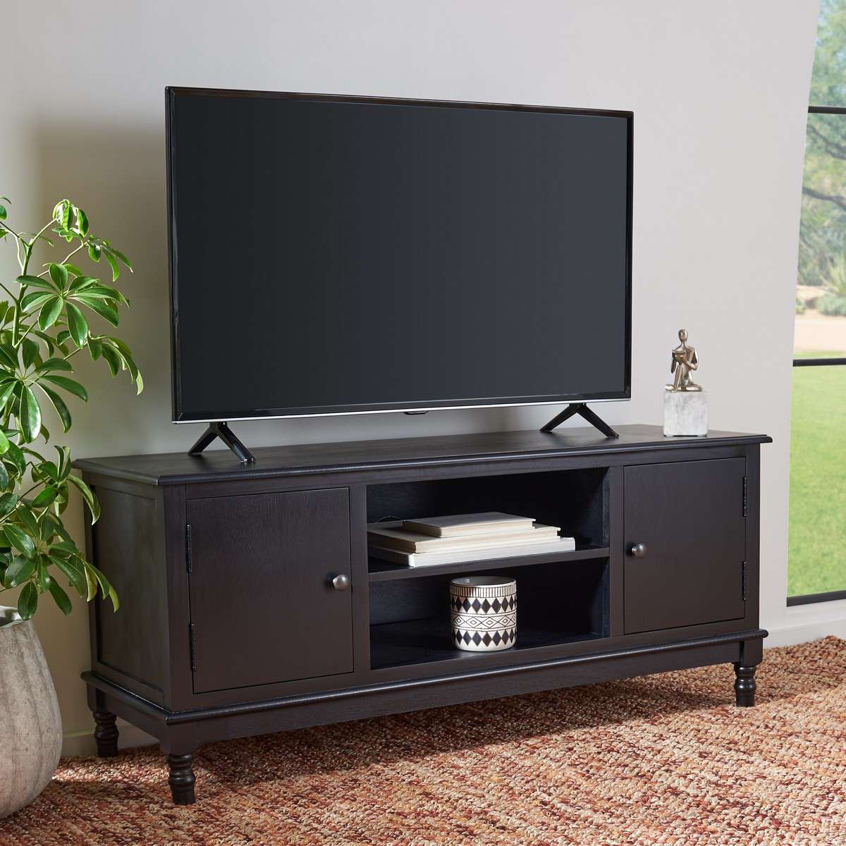  Safavieh Ozark 2 Door 1 Shelf Media Stand - Black 