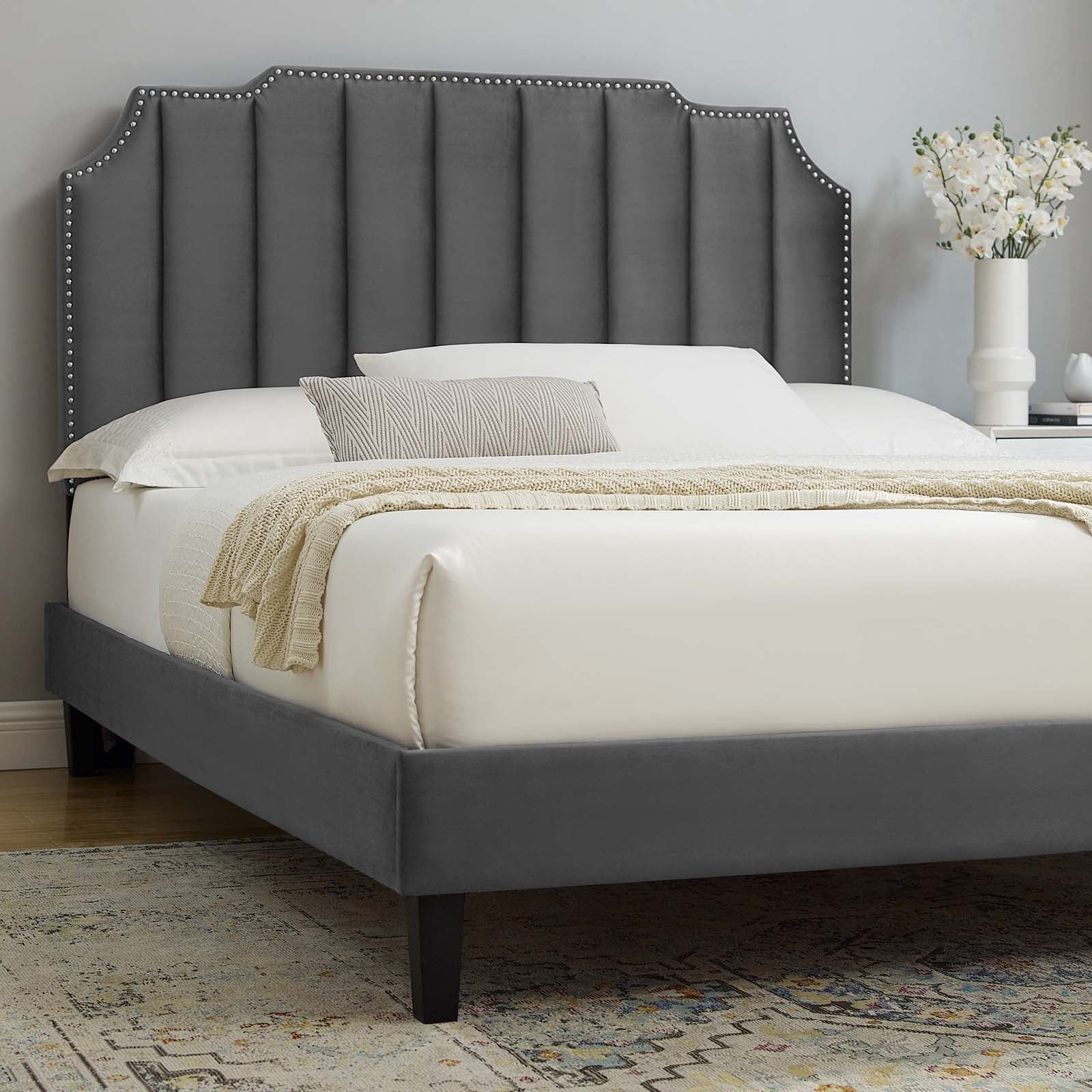  Colette Full Performance Velvet Platform Bed By Modway - MOD-6890 