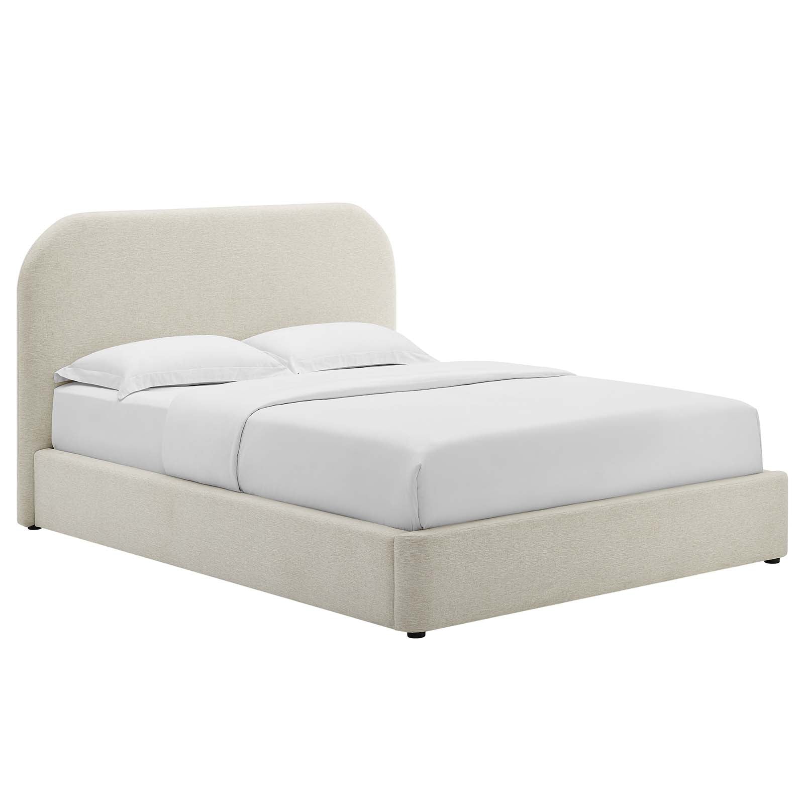  Keynote Upholstered Fabric Curved Full Platform Bed By Modway - MOD-7138 