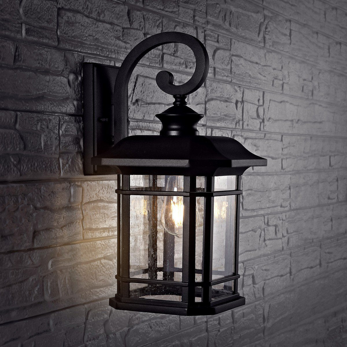  Safavieh Cendra Outdoor Wall Lantern - Black 