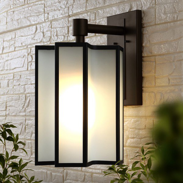  Safavieh Hyla Outdoor Wall Sconce/Black - Black 