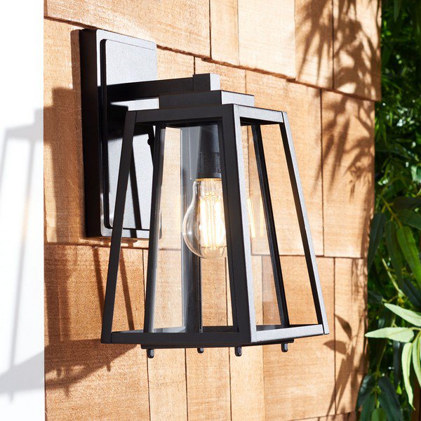  Safavieh Rydler Outdoor Wall Sconce Set Of 2 - Black 