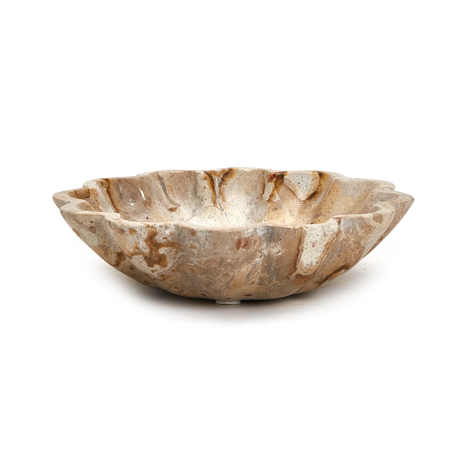  Brown Marble Bowl Set Of 4 By Tozai Home 