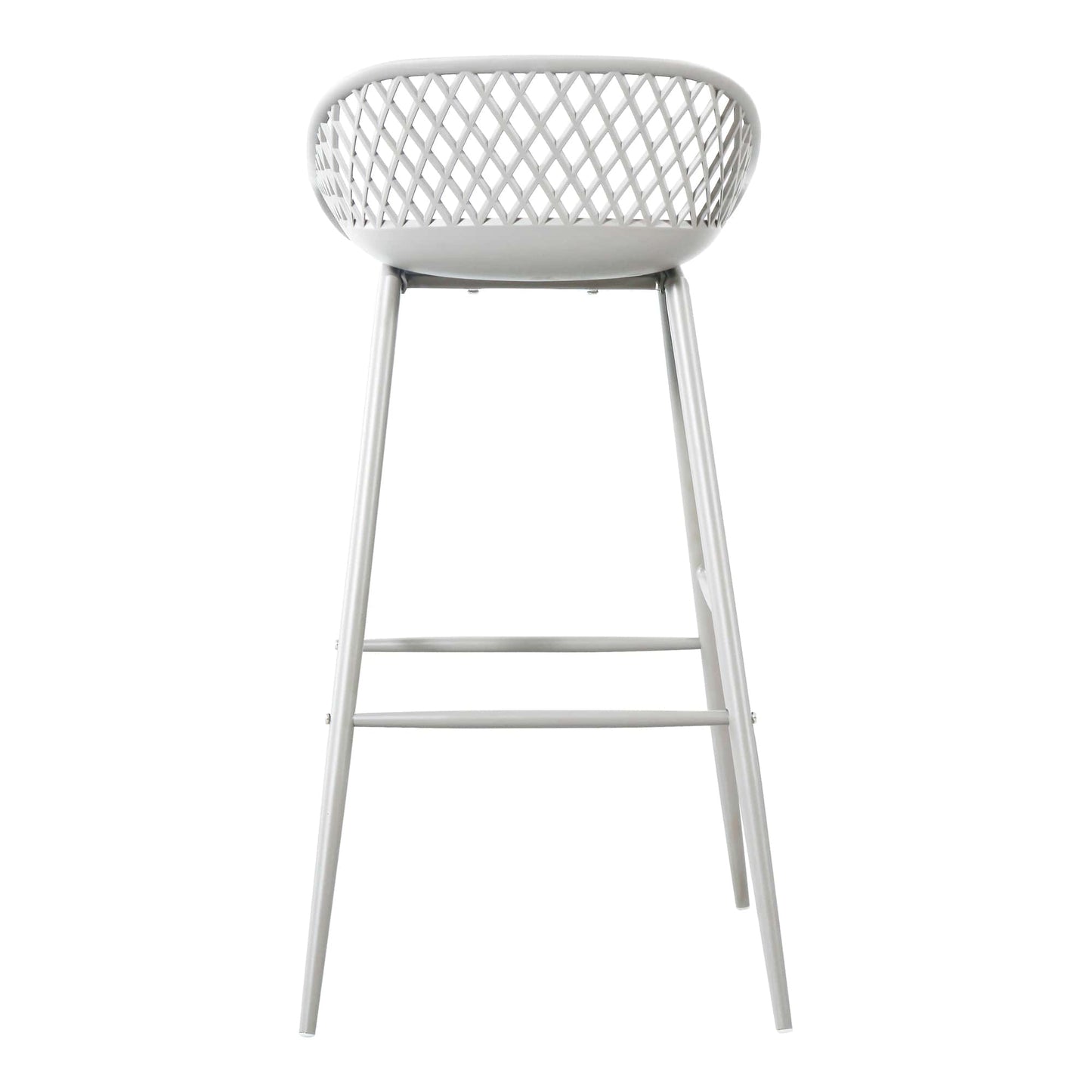 Moe's Home Collection Piazza Outdoor Barstool White-Set Of Two | Modishstore | Bar Stools-5