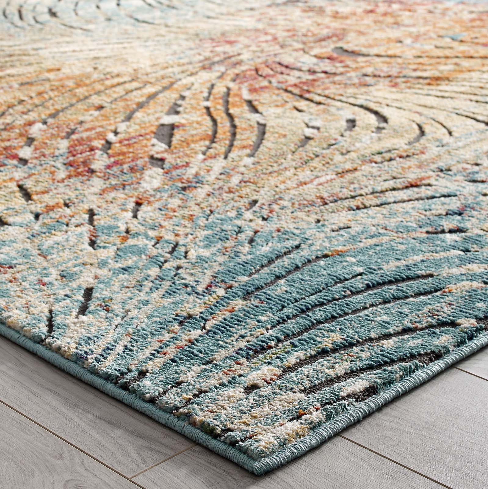 Modway Tribute Ember Contemporary Modern Vintage Mosaic 8x10 Area Rug   R 1193A 810 5  Min 