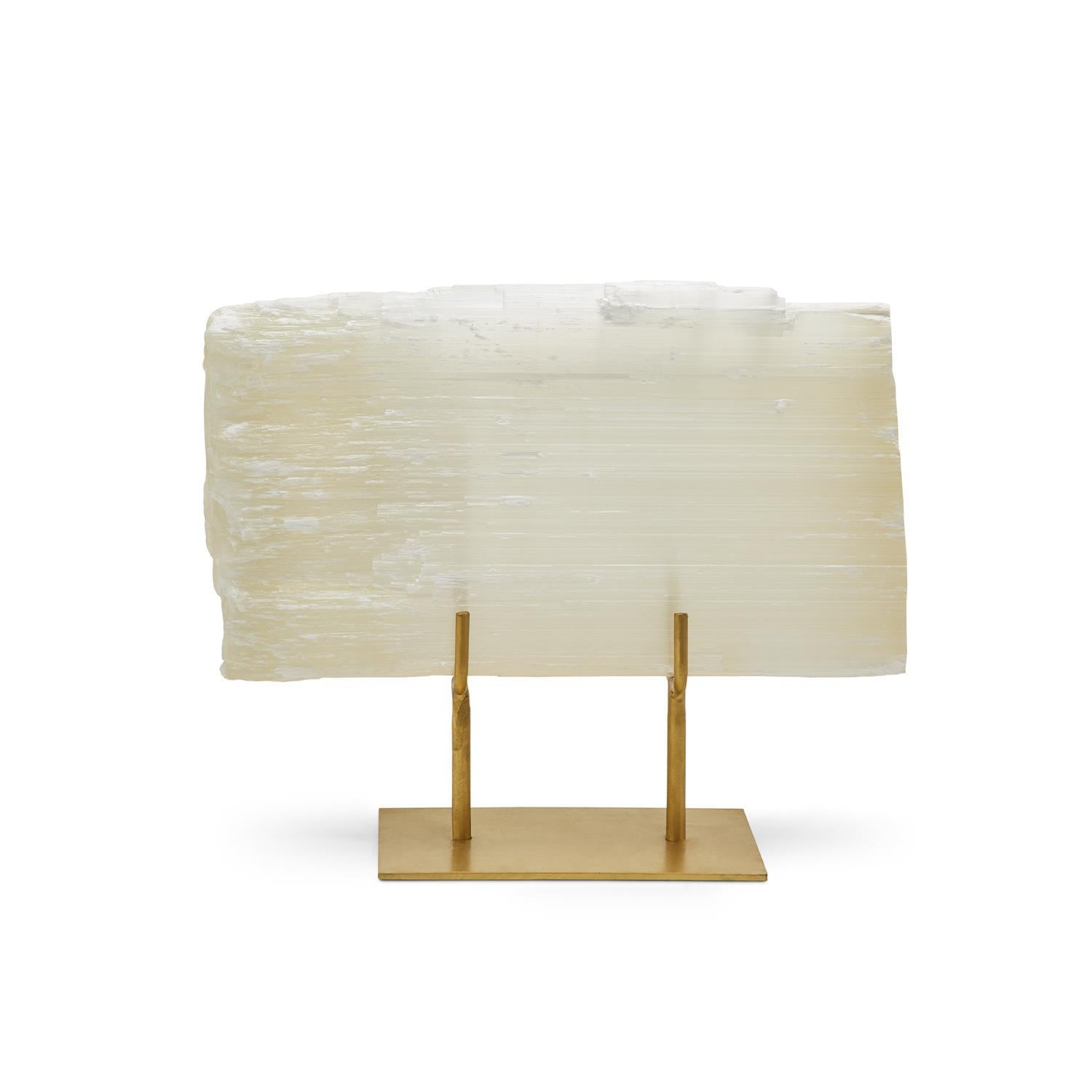  Selenite Slab On Gold Stand By Tozai Home 