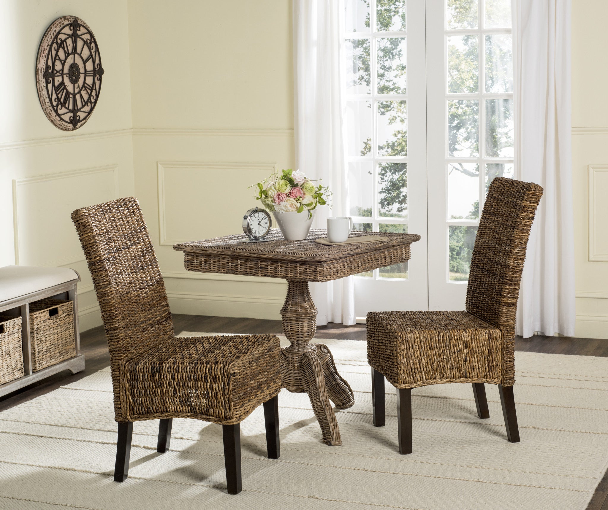 safavieh avita wicker dining chair