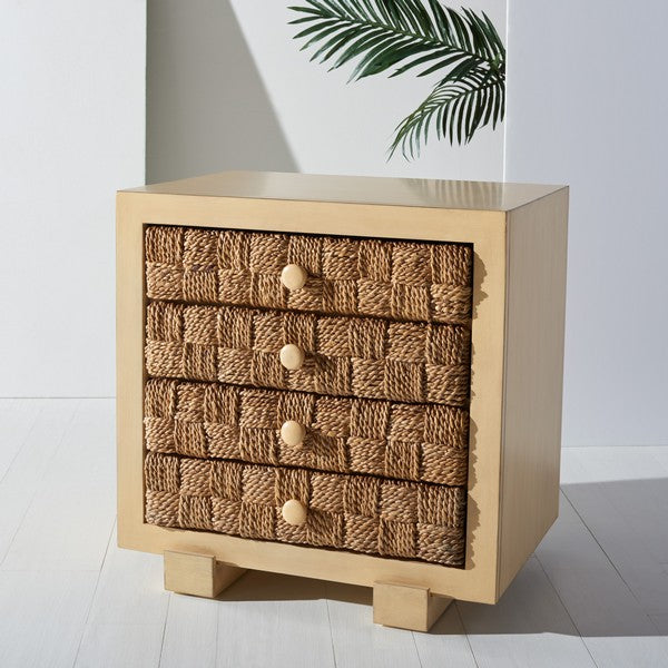  Safavieh Rosario Woven Wood Nightstand 