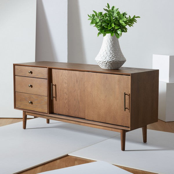  Safavieh Tomas Mid-Century Media Stand - Medium Oak 