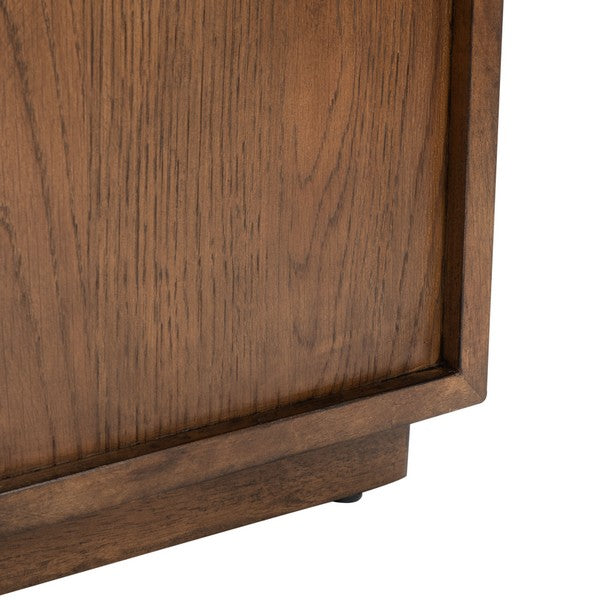 Safavieh Zeus 4 Door Wood Media Stand - Medium Oak | Cabinets | Modishstore - 4