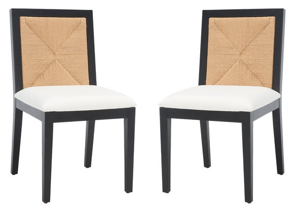  Safavieh Emilio Woven Dining Chair Set Of 2 - Black 