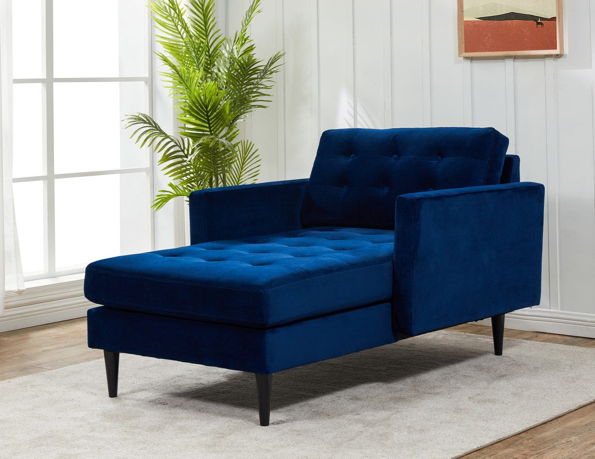  Safavieh Curtis Tufted Chaise - Navy 