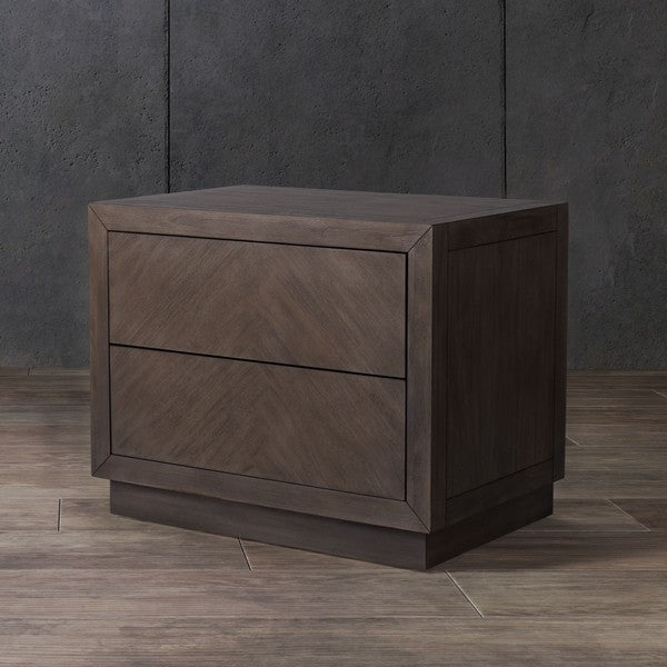  Safavieh Steve 2 Drawer Wood Nightstand - Light Brown 