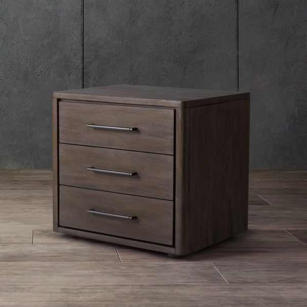  Safavieh Rosey 3 Drawer Wood Nightstand - Light Brown 