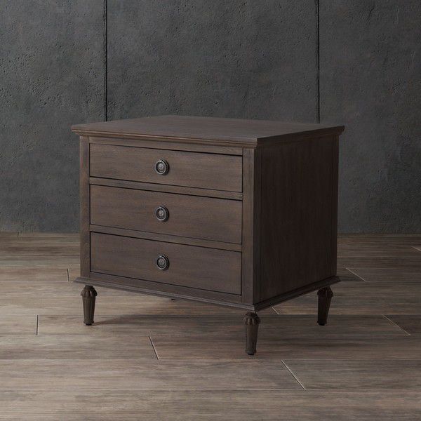  Safavieh Lisabet 3 Drawer Wd Nightstand - Light Brown 