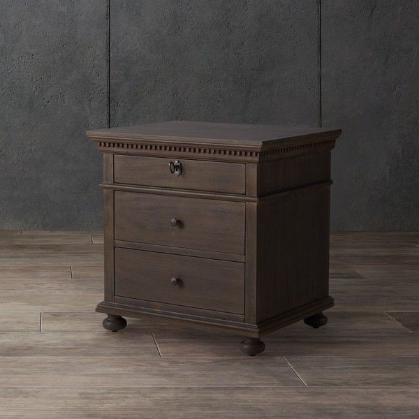  Safavieh Allisyn 3 Drawer Wd Nightstand - Light Brown 