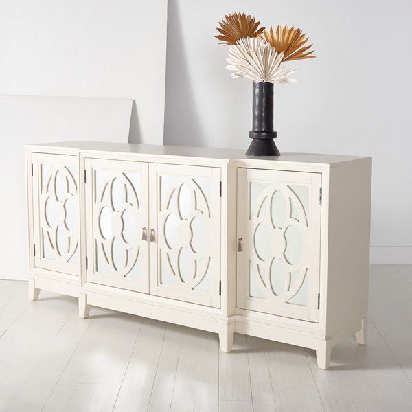  Safavieh Madeleine Mirrored Sideboard - White 