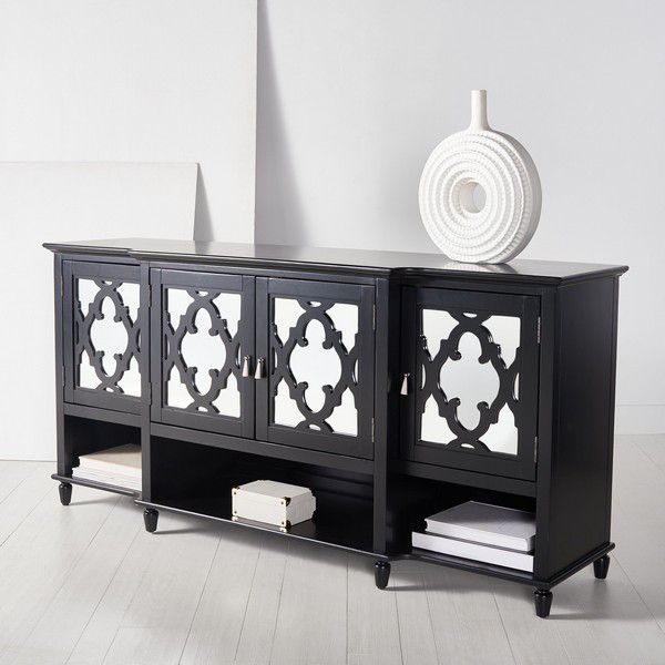  Safavieh Juliette Mirrored Sideboard - Black 