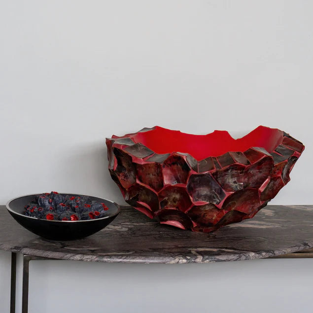  Chisel Bowl, Red Shell By Gold Leaf Design Group 