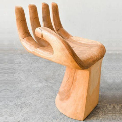 Buddha Chair- Hand Shaped - Suar Wood- Side Table /Occasional Accent Chair/