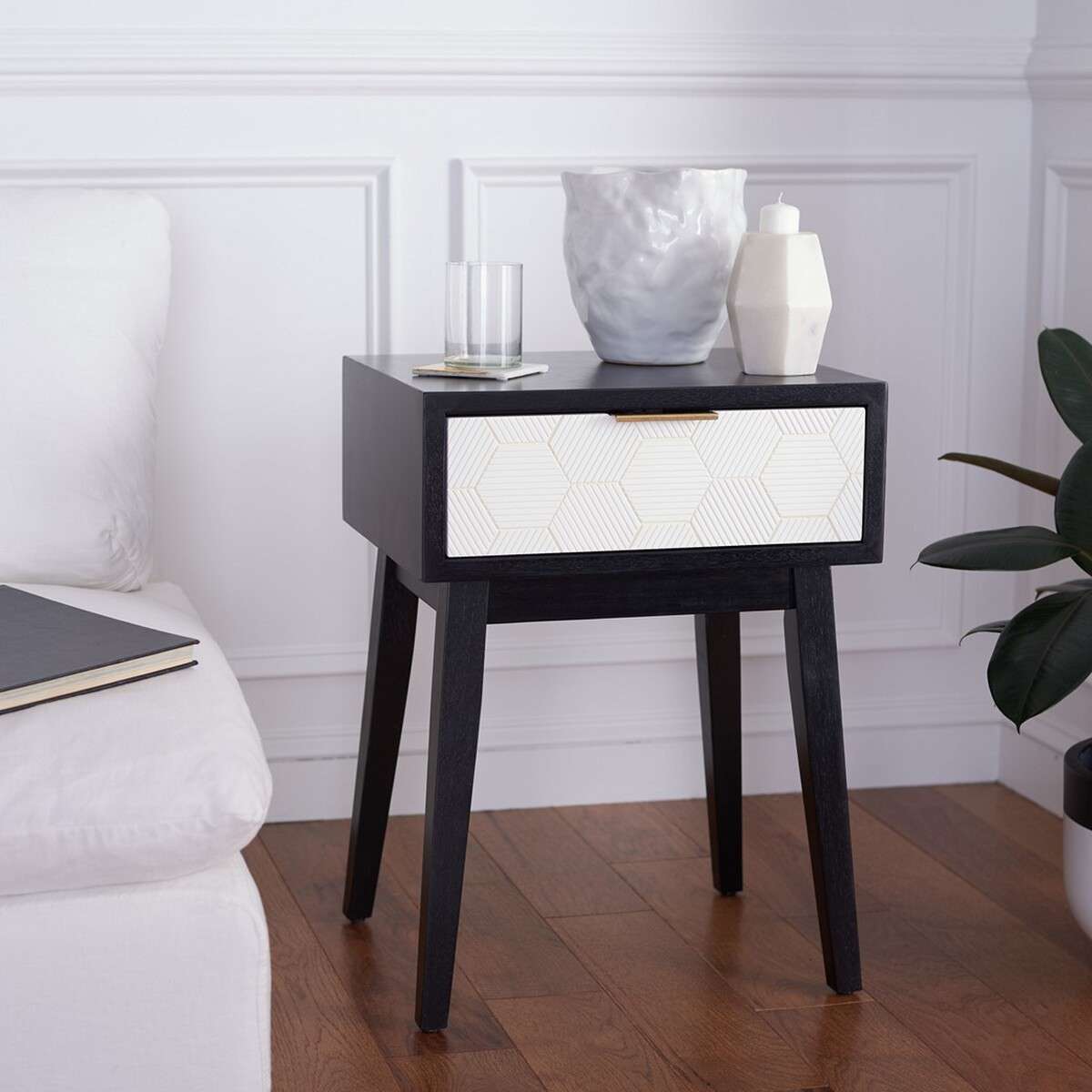  Safavieh Keya 1 Drawer Accent Table - Black 