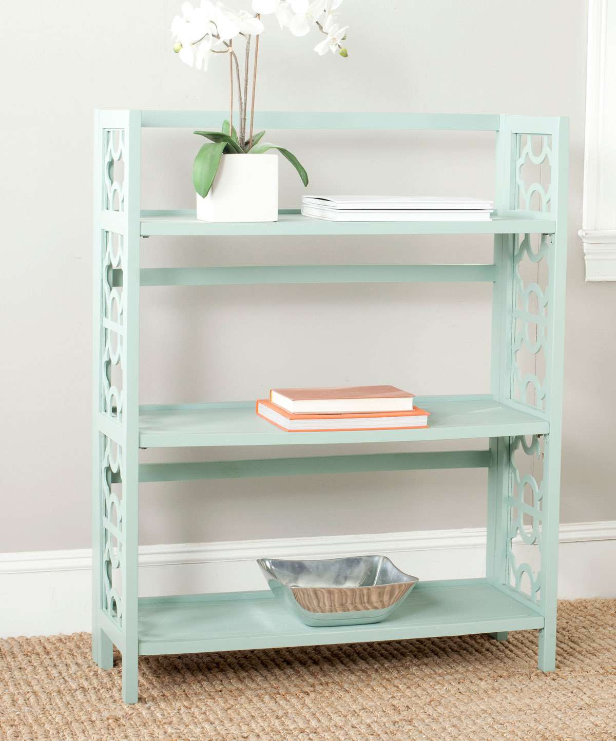  Safavieh Natalie 3 Tier Low Bookcase - Celadon 