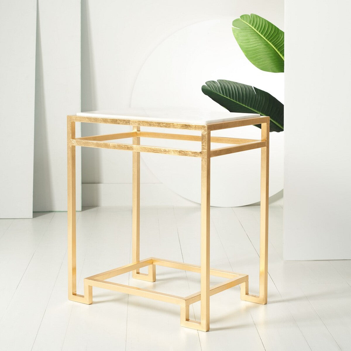  Safavieh Moriah Gold Leaf Accent Table 