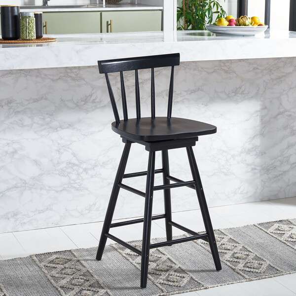  Safavieh Tage Swivel Counter Stool - Black 