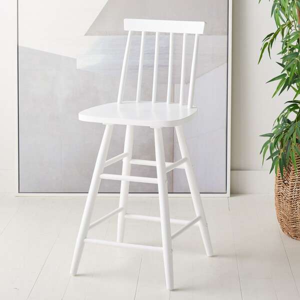  Safavieh May Wood Counter Stool - White 