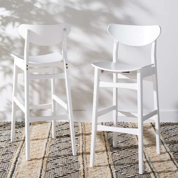  Safavieh Thaxton Bar Stool Set Of 2 - White 