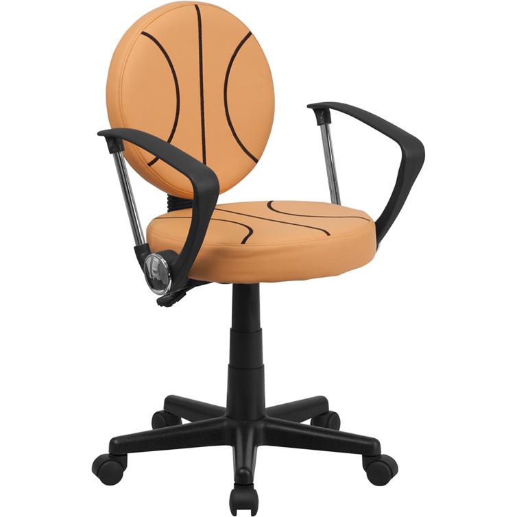  Basketball Swivel Task Office Chair With Arms By Flash Furniture 