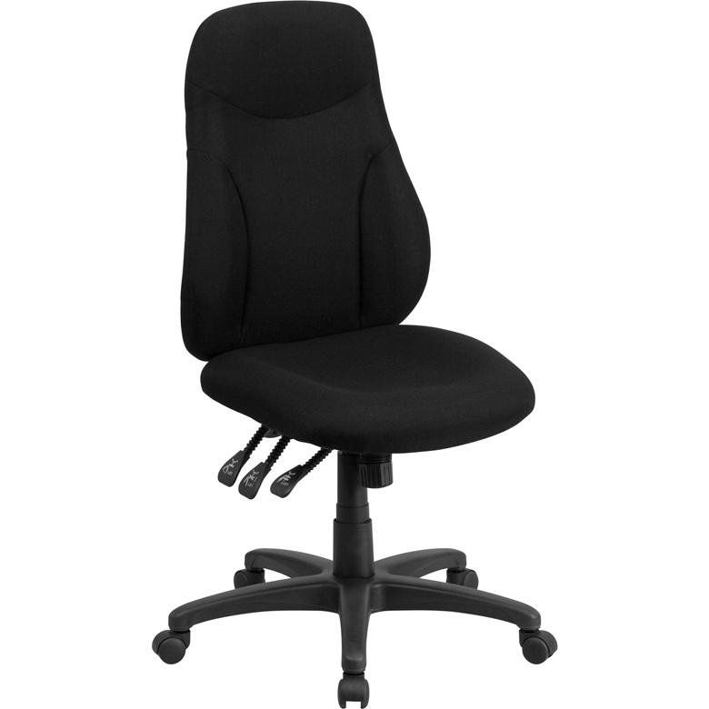  High Back Black Fabric Multifunction Swivel Ergonomic Task Office Chair By Flash Furniture 