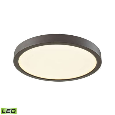 Titan 10-inch Integrated LED Flush in Oil Rubbed Bronze with a White Acrylic Diffuser | Ceiling Lamps | Modishstore